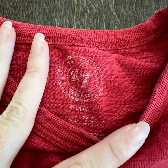 Women’s small forty-seven Texas Rangers shirt - small holes in front bottom - Picture 2 of 7